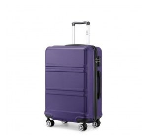 K1871-1L - Kono ABS 20 Inch Sculpted Horizontal Design Cabin Luggage - Purple