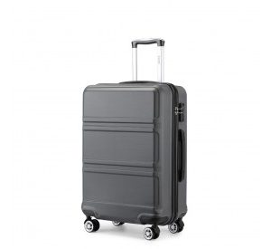K1871-1L - Kono ABS 24 Inch Sculpted Horizontal Design Suitcase - Grey