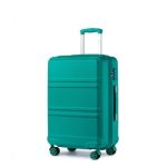 K1871-1L – Kono ABS 24 Inch Sculpted Horizontal Design Suitcase – Teal