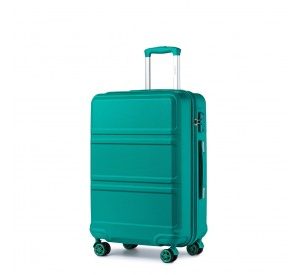 K1871-1L - Kono ABS 24 Inch Sculpted Horizontal Design Suitcase - Teal
