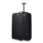 K1873-2 – Kono CABIN SIZE SOFT SHELL HAND LUGGAGE – BLACK