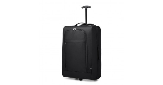 K1873-2 - Kono CABIN SIZE SOFT SHELL HAND LUGGAGE - BLACK