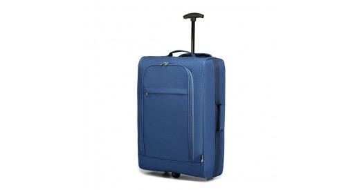 K1873-2 - Kono CABIN SIZE SOFT SHELL HAND LUGGAGE - BLUE