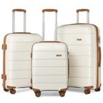 K1997L – KONO 20-24-28” HARD SHELL PP SUITCASE SET – CREAM