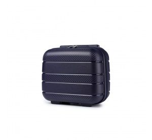 K2091L - Kono 14 Inch Multi Texture Hard Shell PP Vanity Case - Classic Collection - Navy