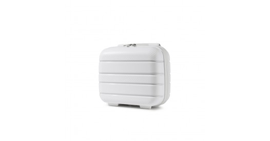 K2091L - Kono 14 Inch Multi Texture Hard Shell PP Vanity Case - Classic Collection - White