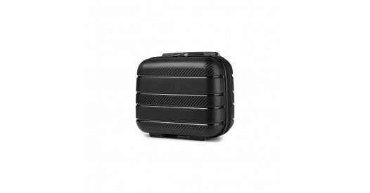 K2091L - Kono 14 Inch Multi Texture Hard Shell PP Vanity Case - Classic Collection - Black