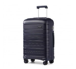 K2091L - Kono 20 Inch Multi Texture Hard Shell PP Suitcase - Classic Collection - Navy