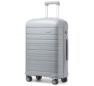 K2091L - Kono 24 Inch Multi Texture Hard Shell PP Suitcase - Classic Collection - Grey