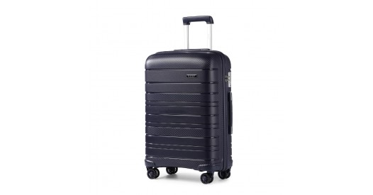 K2091L - Kono 24 Inch Multi Texture Hard Shell PP Suitcase - Classic Collection - Navy
