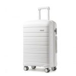 K2091L – Kono 24 Inch Multi Texture Hard Shell PP Suitcase – Classic Collection – White