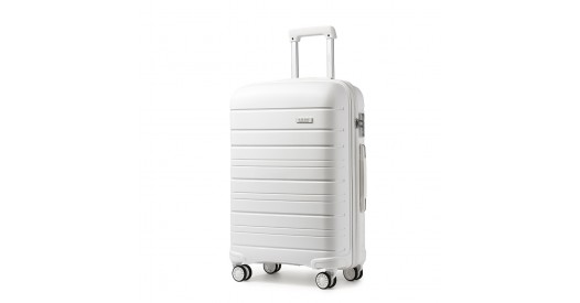 K2091L - Kono 24 Inch Multi Texture Hard Shell PP Suitcase - Classic Collection - White