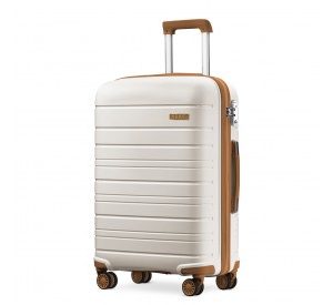 K2091L - Kono 28 Inch Multi Texture Hard Shell PP Suitcase - Classic Collection - Cream