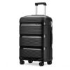 K2092L – Kono 28 Inch Bright Hard Shell PP Suitcase – Classic Collection – Black