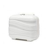 K2094L – Kono 14 Inch Lightweight Polypropylene Hard Shell Vanity Case – Cream White
