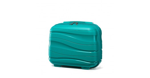 K2094L – Kono 14 Inch Lightweight Polypropylene Hard Shell Vanity Case – Teal