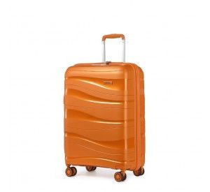 K2094L - Kono 20 Inch Lightweight Polypropylene Hard Shell Suitcase With TSA Lock - Orange