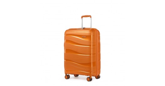 K2094L - Kono 20 Inch Lightweight Polypropylene Hard Shell Suitcase With TSA Lock - Orange