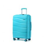 K2094L – Kono 24 Inch Lightweight Polypropylene Hard Shell Suitcase With TSA Lock – Blue