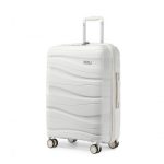 K2094L – Kono 24 Inch Lightweight Polypropylene Hard Shell Suitcase With TSA Lock – Cream White
