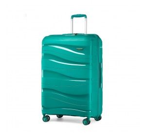 K2094L - Kono 24 Inch Lightweight Polypropylene Hard Shell Suitcase With TSA Lock - Teal
