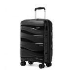 K2094L – Kono 28 Inch Lightweight Polypropylene Hard Shell Suitcase With TSA Lock – Black