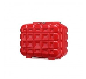 K2292L - Kono 13 Inch Lightweight Hard Shell ABS Vanity Case - Red
