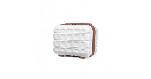 K2292L – Kono 13 Inch Lightweight Hard Shell ABS Vanity Case – White