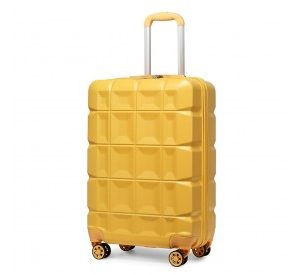 K2292L - Kono 20 Inch Lightweight Hard Shell ABS Luggage Cabin Suitcase With TSA Lock - Yellow