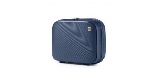K2393L – British Traveller Lightweight 14 Inch Polypropylene Vanity Case – Navy