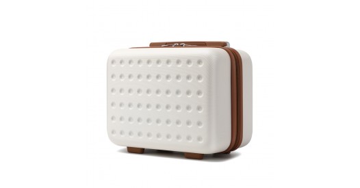 K2394L - Kono 13 Inch Special Hard Shell ABS Vanity Case - Cream