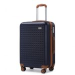 K2394L – Kono 20 Inch Cabin Size Flexible Hard Shell ABS Suitcase With TSA Lock – Navy