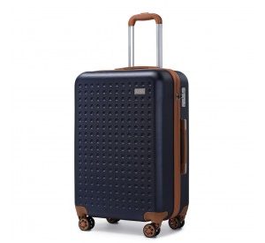 K2394L - Kono 20 Inch Cabin Size Flexible Hard Shell ABS Suitcase With TSA Lock - Navy