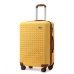 K2394L – Kono 20 Inch Cabin Size Flexible Hard Shell ABS Suitcase With TSA Lock – Yellow