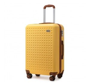 K2394L - Kono 20 Inch Cabin Size Flexible Hard Shell ABS Suitcase With TSA Lock - Yellow