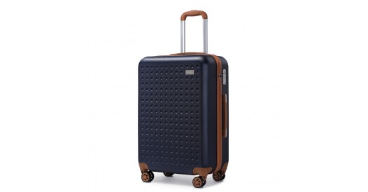 K2394L - Kono 24 Inch Flexible Hard Shell ABS Suitcase With TSA Lock - Navy
