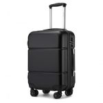 KSK2485 – Kono 20 Inch Premium ABS Cabin Carry-On Suitcase with Secure Combination Lock for Effortless Travel – Black