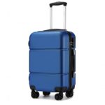 KSK2485 – Kono 20 Inch Premium ABS Cabin Carry-On Suitcase with Secure Combination Lock for Effortless Travel – Navy and Black