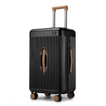 KSK2488 – Kono 24 Inch Premium Hard Shell Check-In Suitcase Durable ABS and PC with TSA Lock and Multi-Handle Design for Effortless Travel – Black And Brown