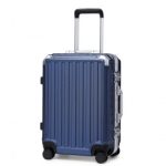 KSS2481 – Supercase Durable 20 Inch PC Hardshell Aluminum Frame Suitcase With TSA Lock – Navy