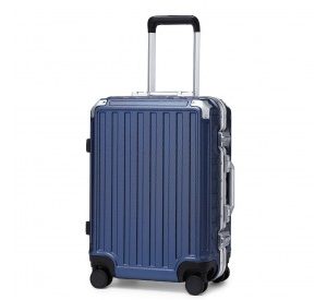KSS2481 - Supercase Durable 20 Inch PC Hardshell Aluminum Frame Suitcase With TSA Lock - Navy