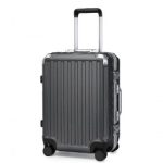 KSS2481 – Supercase Durable 20 Inch PC Hardshell Aluminum Frame Suitcase With TSA Lock – Black