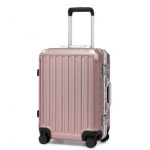 KSS2481 – Supercase Durable 20 Inch PC Hardshell Aluminum Frame Suitcase With TSA Lock – Nude