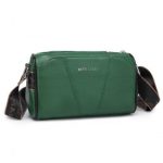 L2310 – Miss Lulu Simple And Elegant Wide Strap Genuine Leather Crossbody Bag – Green