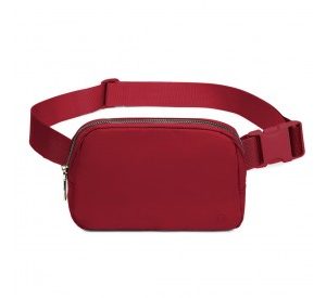 L2337 - Miss Lulu Lightweight Stylish Water-Resistant Casual Bum Bag - Burgundy