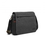 LB1925 – Kono Classic Expanding Messenger Bag – Black