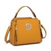 LB2126 – Miss Lulu Leather Look Practical Crossbody Bag – Yellow