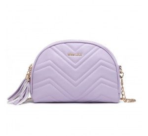 LB2236 - Miss Lulu Trendy Tassel Crossbody Bag - Purple