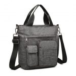 LB6923 – Kono Multi-Compartment Tote Shoulder Bag – Grey