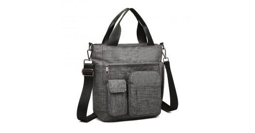 LB6923 - Kono Multi-Compartment Tote Shoulder Bag - Grey